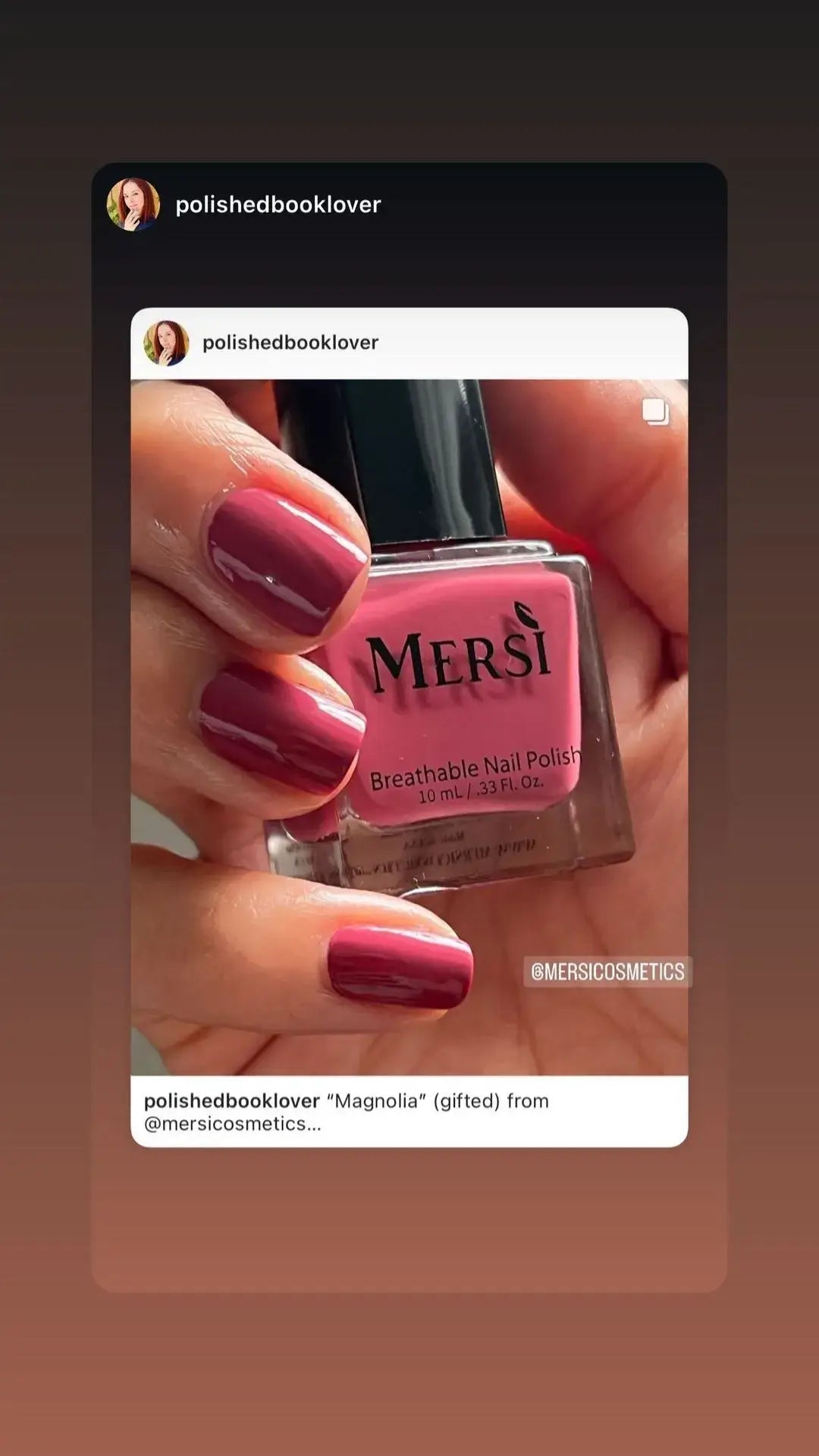 Halal Breathable Mersi Nail Polish Social Grid Image