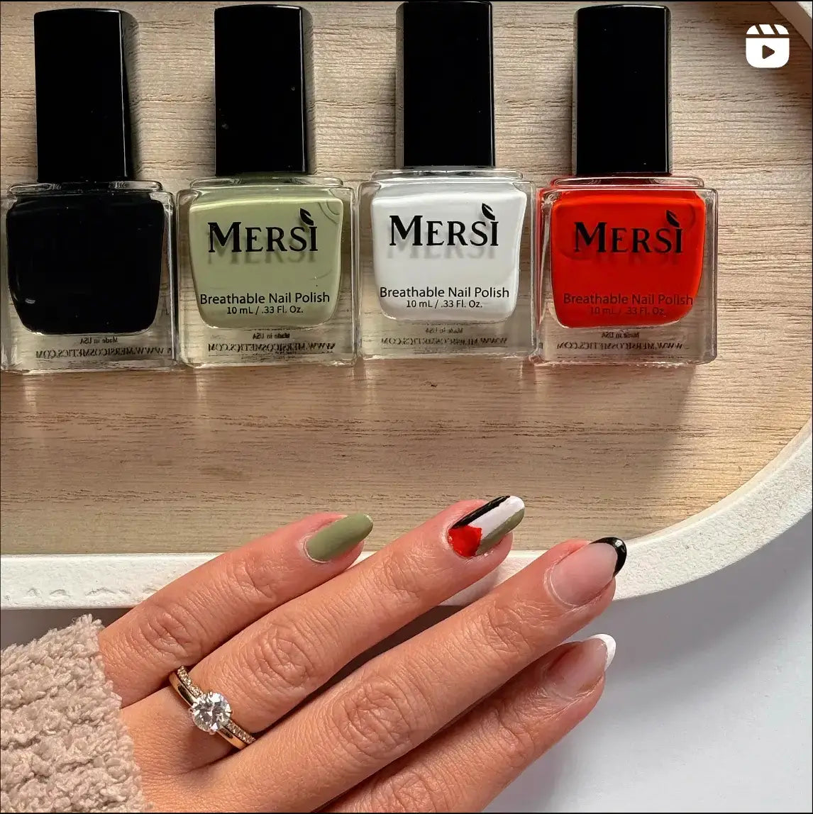 Halal Breathable Mersi Nail Polish Social Grid Image